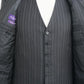 Charcoal Patterned 3-Piece-Suit made of Cashmere