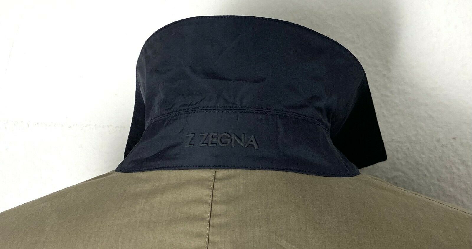 Z Zegna - Khaki-Oliv/Navy Reversible Coat made of Cotton