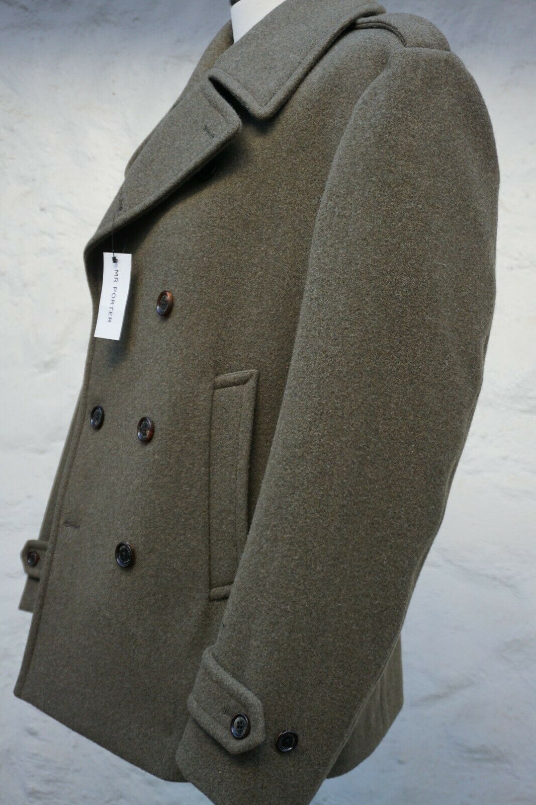 Olive Coat made of Wool/Cashmere