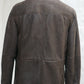 Brown Shearling Shirt Jacket made of Leather