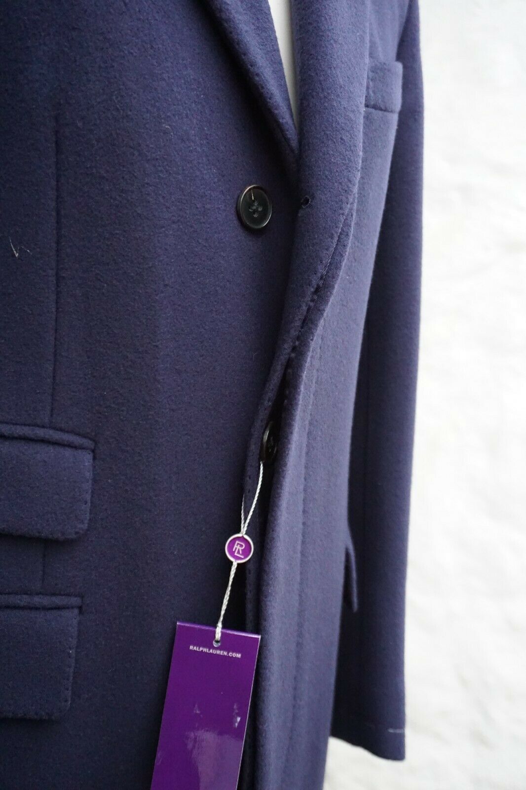 Navy Blue Coat made of Brushed Wool