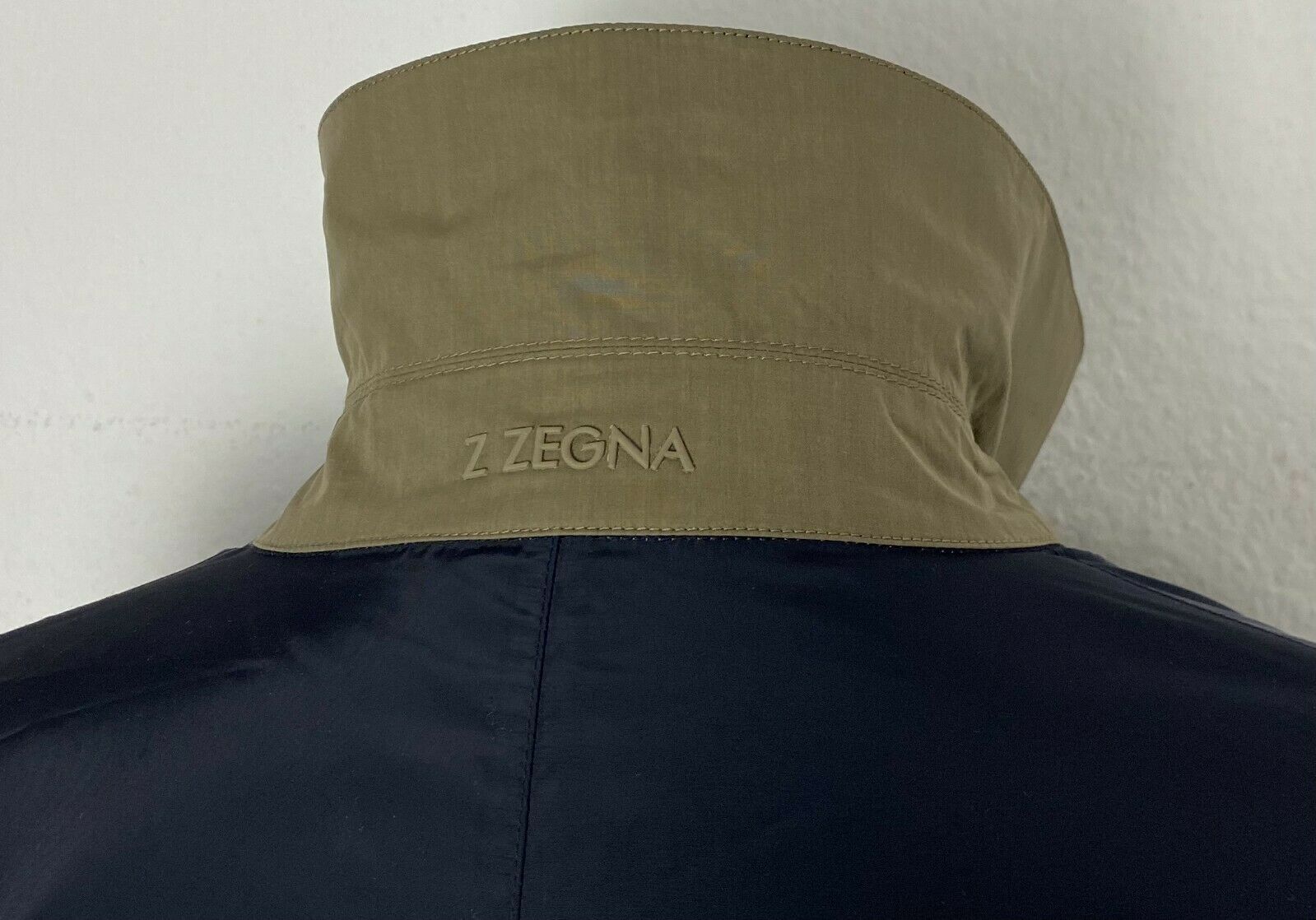 Z Zegna - Khaki-Oliv/Navy Reversible Coat made of Cotton/Polyester (M)