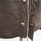 Brown Shearling Shirt Jacket made of Leather