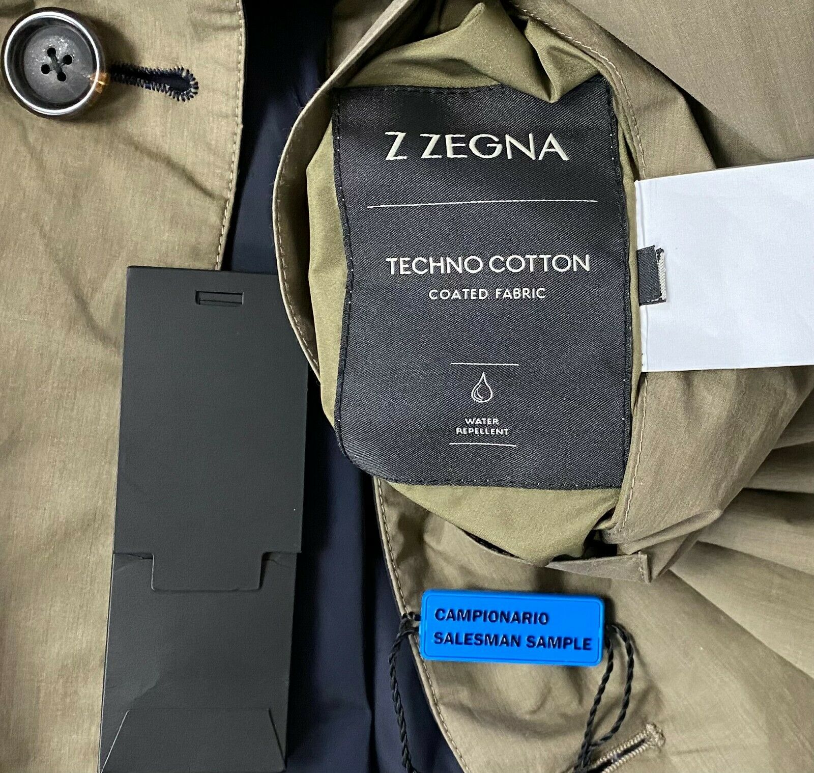 Z Zegna - Khaki-Oliv/Navy Reversible Coat made of Cotton/Polyester (M)