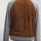 Brown/Grey Blouson made of Suede/Cashmere