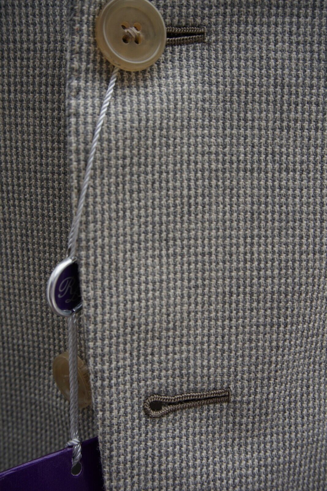 Grey Patterned Blazer made of Wool