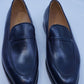 Navy Penny Loafer made of Leather